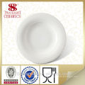 Prato de sopa de porcelana, prato branco barato, barato placas redondas